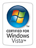 Certified for Windows Vista&reg;